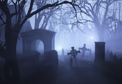 spooky cemetery